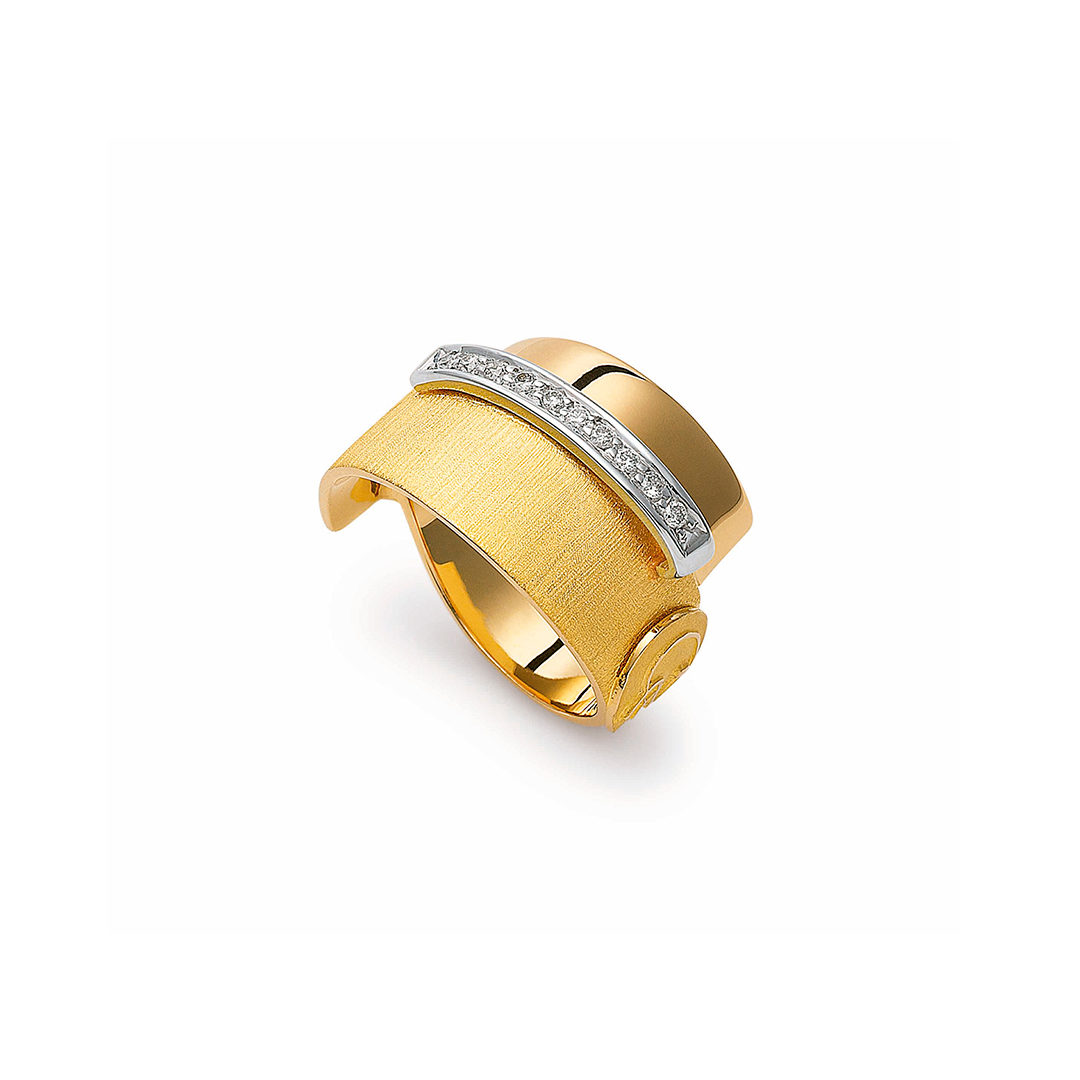 Anel Bicolor em Ouro 19.25Kt