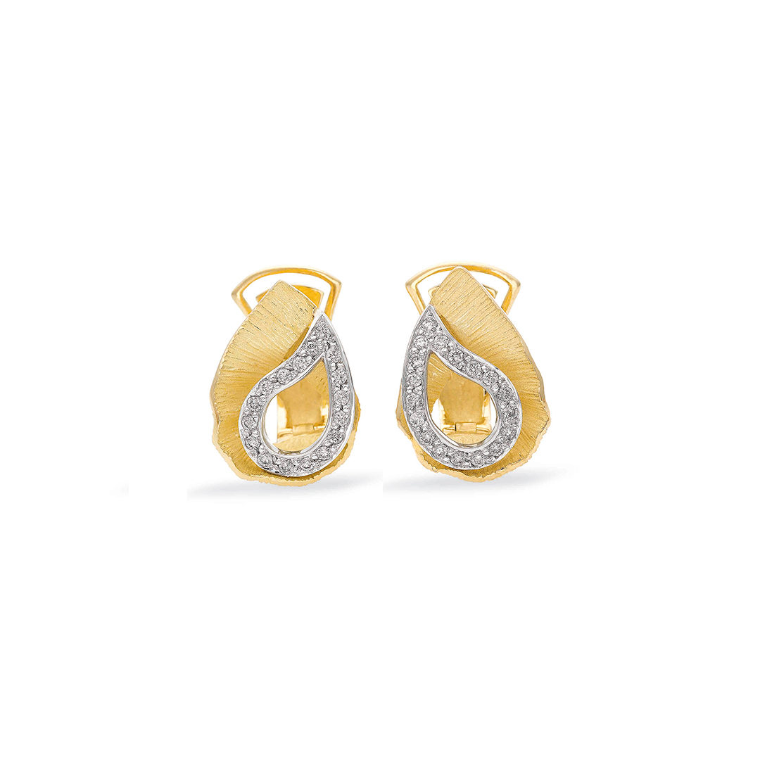 Bicolor Gold Diamond Earrings Yasmine